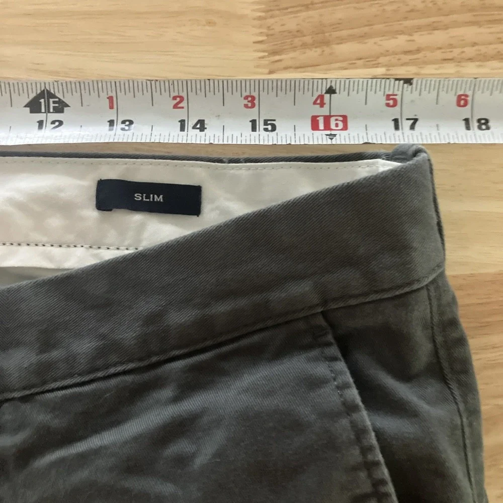 J.CREW Men's Stretch Pants Grey Size 34X34 Slim Fit